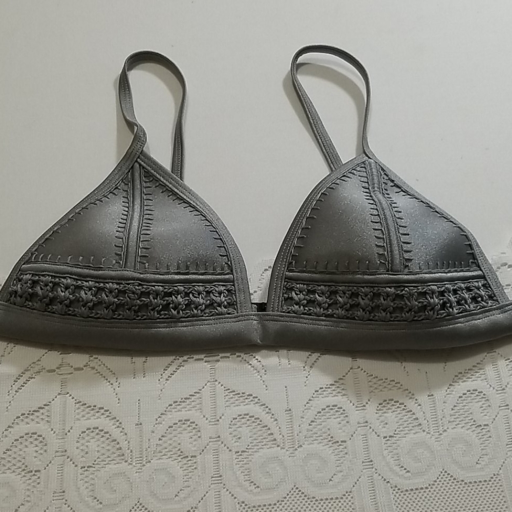 50T Triangl silver crochet bikini top, various